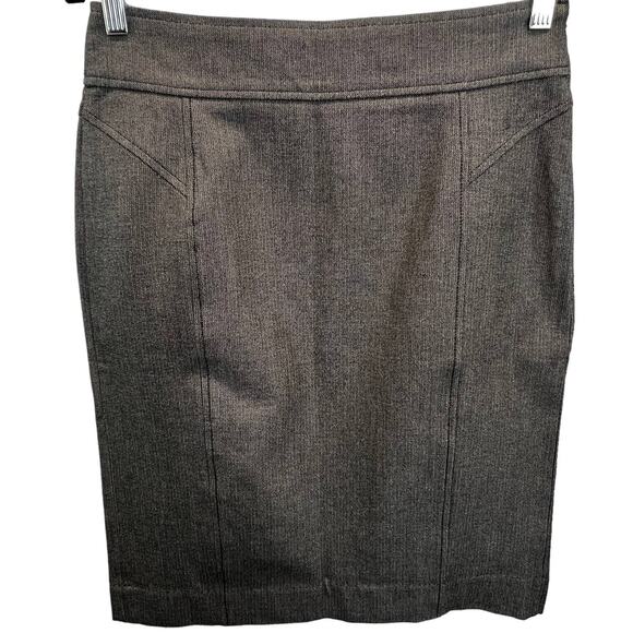 Banana Republic Dresses & Skirts - Banana Republic Pencil Skirt Gray Black Size 6 Straight‎ Stretch Knee Length